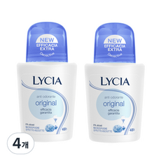 리시아 오리지날 롤온 데오드란트, 50ml, 4개