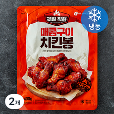 마니커에프앤지 리얼직화 매콤구이 치킨봉 (냉동), 400g, 2개