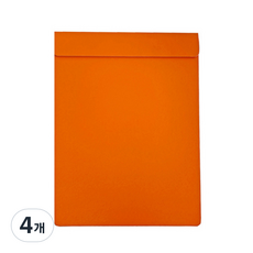 磁吸板夾 A4, 4個, 橘色