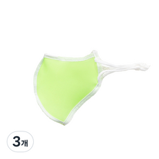 주누하우스 물놀이 워터 마스크 L, 1매입, 3개, 연두