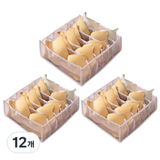 마켓피오 메쉬 속옷정리함 6칸, 12개, 화이트