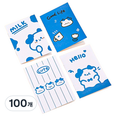 Maket Gamseong 角色迷你練習本, 隨機出貨(藍色小牛), 100個