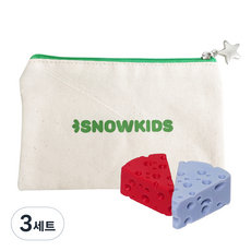 SNOWKIDS 三角形魔法蠟筆 2種 + 收納袋套組, 3套