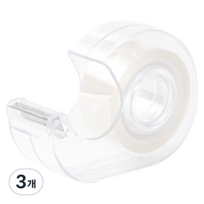 델리 사무용 양면 테이프 18mm x 6m, 투명, 3개