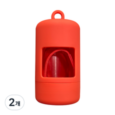 블랭크도그 반려견 풉백 케이스 배변봉투, 레드, 1개입, 2개