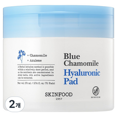 스킨푸드 블루 캐모마일 히알루로닉 패드 170ml, 70매입, 2개