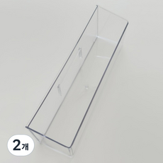 Lively Home 黏貼式長型藥品收納盒 一般款, 2個, 透明