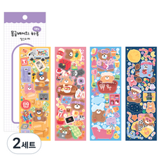 wannathis 圓滾滾熊的一天印章貼紙 4種組, 混色, 2組