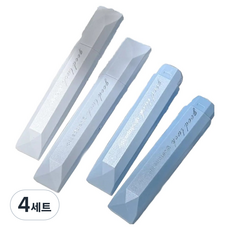 쿠리바바 펜슬형 양면 접착 풀 테이프 4종 세트, 그라데이션 블루, 4세트