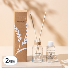 blanc16 經典香氛擴香瓶+擴香棒 7入, 檸檬薰衣草, 120ml, 2組