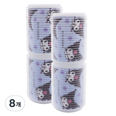 뷰티홈 산리오 쿠로미 모션 헤어롤 40mm, 퍼플, 8개