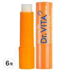 닥터비타 비타민 립트리트, 무향, 3.6g, 6개