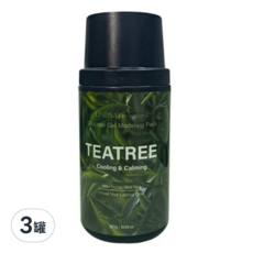 韓國 LINDSAY re:natural系列 軟膜粉 茶樹 300g 臉部保養 深層清潔 舒緩鎮靜, 1入, 3罐