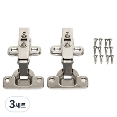 지오비즈 댐퍼 경첩 2p + 고정피스12p 세트, 3세트