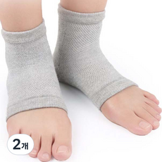 간지앳홈 부드러운 발 뒤꿈치 케어 반 양말 03 그레이, 2개입, 2개