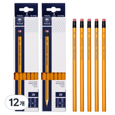 TUCO.B Komar 六角鉛筆 2B TC-P14 12入, 黃色, 12個