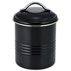 SALUS 佐藤金屬 復古收納罐 素面款 黑色, 1個