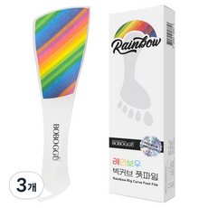 보보꾸 레인보우 빅커브 풋파일, 3개, 1개입, 90g