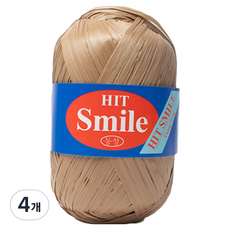Yarna Hit Smile Poly Sil 聚酯纖維紗 80g, 4個, 4號 沙色