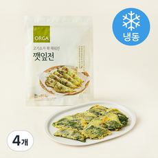 ORGA 고기소가 꽉 채워진 깻잎전 (냉동), 300g, 4개