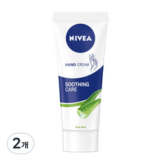 니베아 수딩 케어 알로에 베라 핸드 크림, 2개, 75ml