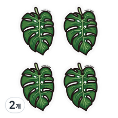 써니엔조이 제로웨이스트 식물성 셀룰로오스 압축수세미 몬스테라, 4개입, 2개