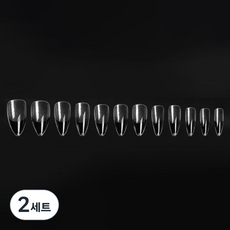 비앙티노 인조 네일 팁 투명 반무광 풀커버 240p 세트 25BRS288, 2세트, No3