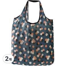 휴대용 접이식 정사각 장바구니, 꽃송이, 2개