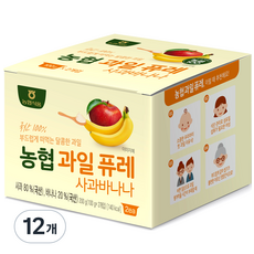 농협 과일 퓨레, 혼합맛(사과/바나나), 12개, 100g