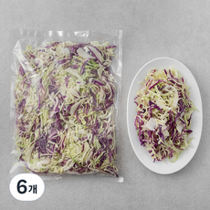 샐러드용 양배추와 적채, 500g, 1개, 6개