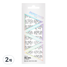 VAVACOCO 最佳凝膠指甲貼 M-26, 銀色唇形, 2個