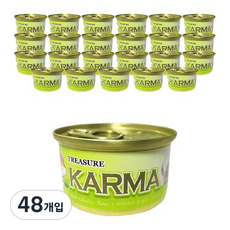 카르마 고양이 원형 캔, 가다랑어 + 새우, 80g, 48개