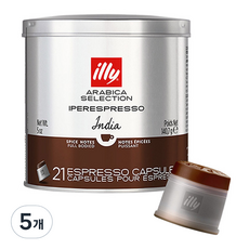 일리 아라비카 셀렉션 인디아 캡슐커피, 6.7g, 21개입, 5개