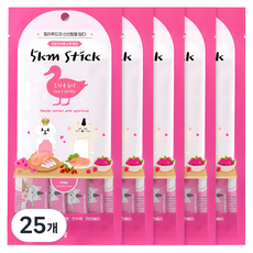 조공 반려동물 오키로스틱 핑크 짜먹는 간식, 혼합맛(오리/농어/연어), 56g, 25개