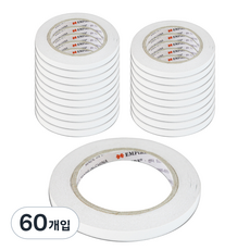 EMPIRE 雙面膠帶 10mm x 30m, 白色半透明, 60入