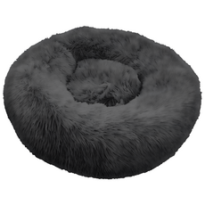 咕沛日常 四季通用深度睡眠長絨毛寵物窩, 深灰色, 1個
