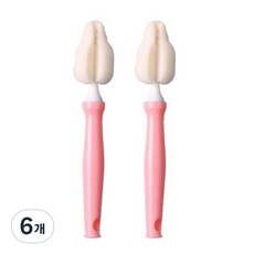 하이비 텀블러 캡 세척솔, 라이트핑크, 6개