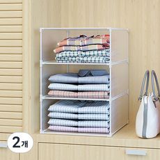 PLENO 衣櫃整理箱 收納盤 收納箱 大型 橫向1格 x 縱向3格, 半透明, 2個