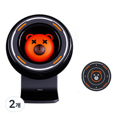 어반카 트레블 대시보드 송풍구 차량 휴대폰거치대, 2개, 불곰