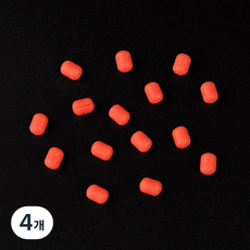 999피싱 쿠션 고무 자작채비 대 4.5mm 15p, 레드, 4개