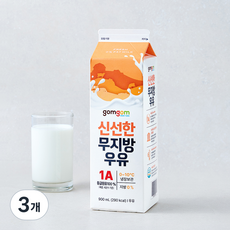 곰곰 신선한 무지방 우유, 900ml, 3개