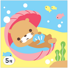 아이러브페인팅 바다 DIY 명화그리기 20 x 20 cm, 귀여운수달, 5개