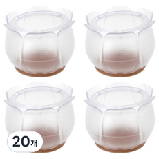 Kotech 家具腳套, 20個, 透明 + 棕色