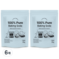 Saenghwalgongsik 100 Pure 小蘇打粉, 2kg, 6個