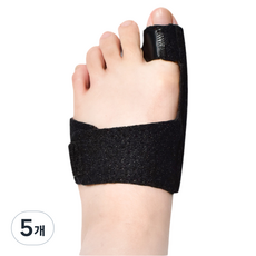 솔르 보행보조 지지클립 엄지발가락 교정기 왼발 블랙, 5개