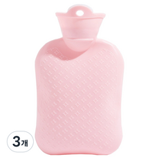 해피앤굿 튼튼한 찜질팩 보온물주머니 핑크 500ml 플라워, 3개