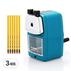 CARL 原廠削鉛筆機Angel5+鉛筆6p, 綠色, 3套