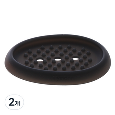 sillymann 矽膠肥皂架 WSS306, 現代黑色, 2個