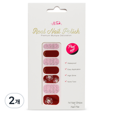 잇템샵 젤네일스티커, 2개, 레드플 TR030