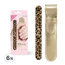 매직네일 글라스 네일 샤이너, A01 레오파드베이지, 6개